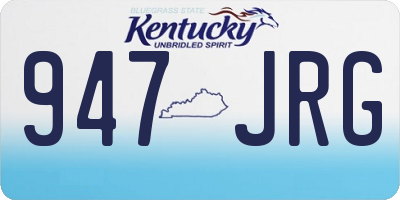 KY license plate 947JRG