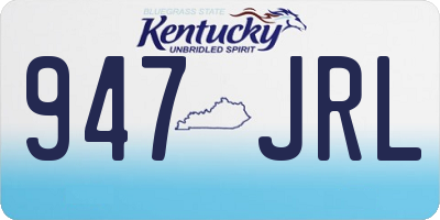 KY license plate 947JRL