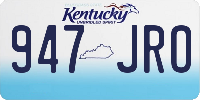 KY license plate 947JRO