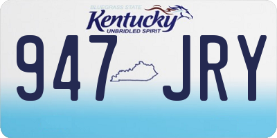 KY license plate 947JRY