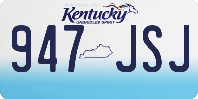 KY license plate 947JSJ