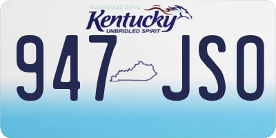 KY license plate 947JSO