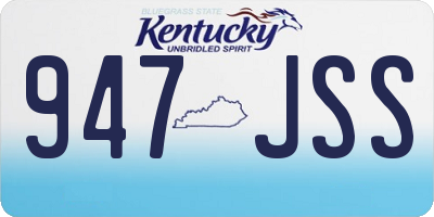 KY license plate 947JSS