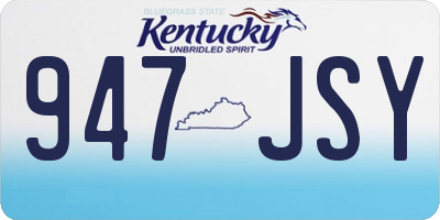KY license plate 947JSY