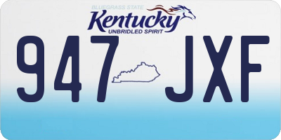 KY license plate 947JXF