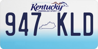 KY license plate 947KLD