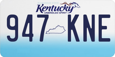 KY license plate 947KNE