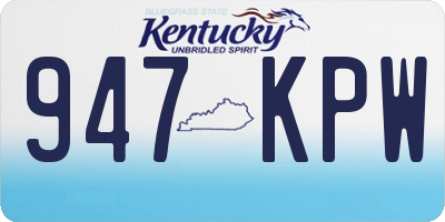 KY license plate 947KPW