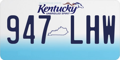 KY license plate 947LHW