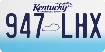 KY license plate 947LHX