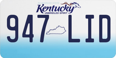 KY license plate 947LID