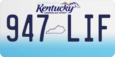 KY license plate 947LIF