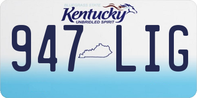 KY license plate 947LIG