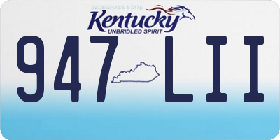 KY license plate 947LII