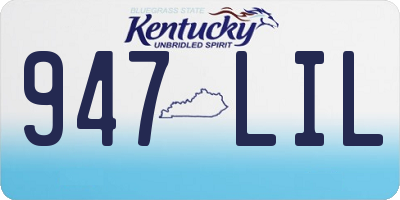 KY license plate 947LIL