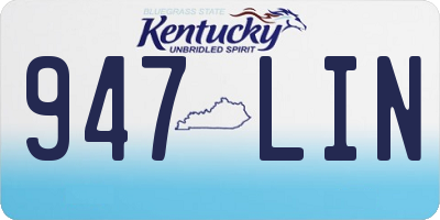 KY license plate 947LIN