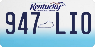 KY license plate 947LIO