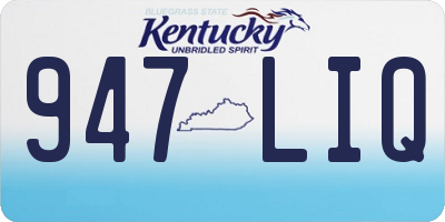 KY license plate 947LIQ