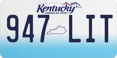 KY license plate 947LIT