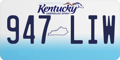 KY license plate 947LIW