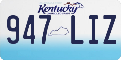 KY license plate 947LIZ