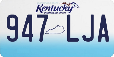 KY license plate 947LJA