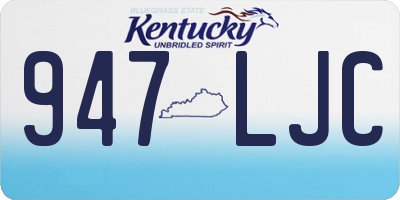 KY license plate 947LJC