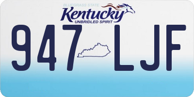 KY license plate 947LJF