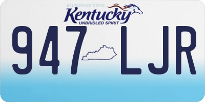 KY license plate 947LJR