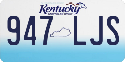 KY license plate 947LJS