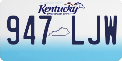 KY license plate 947LJW