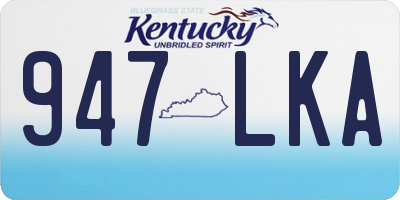 KY license plate 947LKA