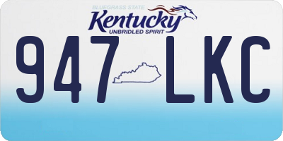 KY license plate 947LKC