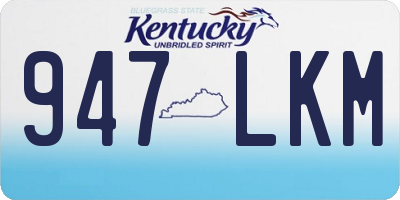 KY license plate 947LKM