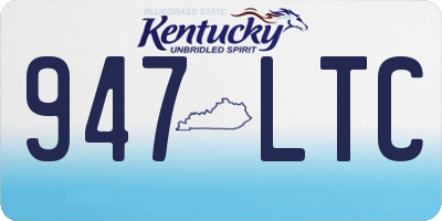 KY license plate 947LTC