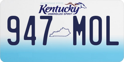 KY license plate 947MOL