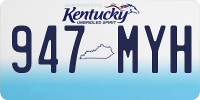 KY license plate 947MYH