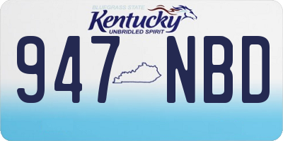KY license plate 947NBD