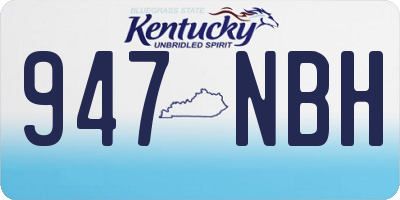 KY license plate 947NBH