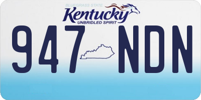 KY license plate 947NDN