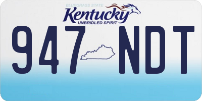 KY license plate 947NDT