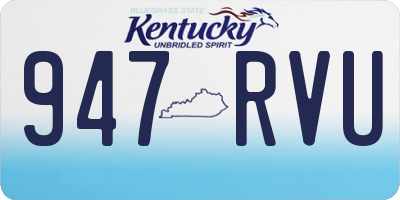 KY license plate 947RVU