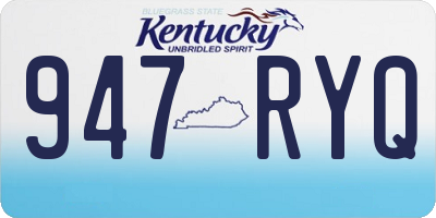 KY license plate 947RYQ