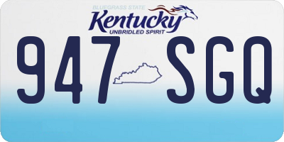 KY license plate 947SGQ