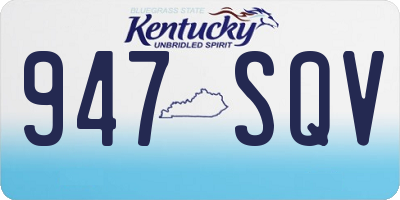 KY license plate 947SQV