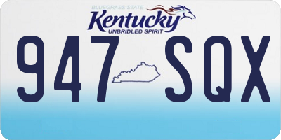 KY license plate 947SQX