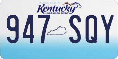 KY license plate 947SQY