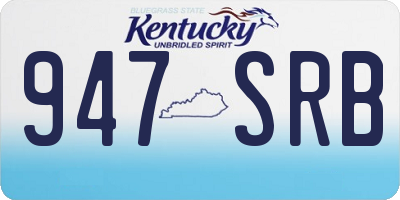 KY license plate 947SRB