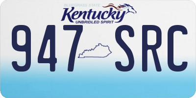 KY license plate 947SRC