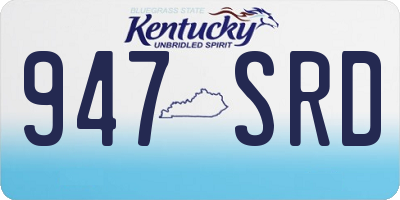 KY license plate 947SRD